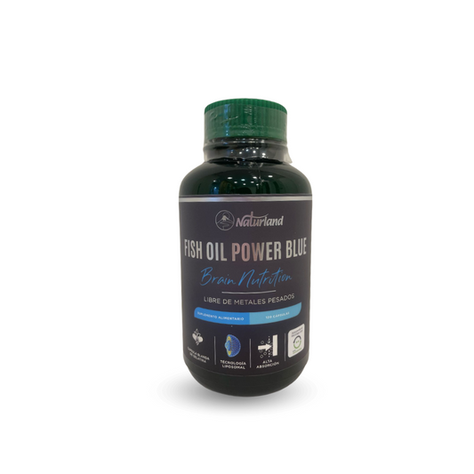 Fish Oil Power Blue Aceite de Bacalao Naturland 120 Capsulas Blandas