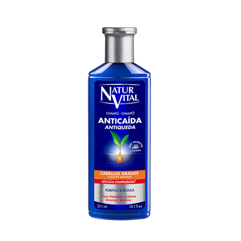 Champú Anticaída Cab. Grasos 300ml NaturVital.