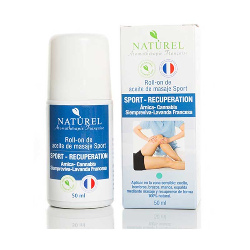 Roll-on de Masaje Sport RecuperaciÃƒÂ ³n 50ml Naturel. Formulado para ayudar a aliviar dolores musculares o articulares despuÃƒÂ ©s de haber realizado un entrenamiento fÃƒÂ ­sico, ante una mala postura o dolor muscular.